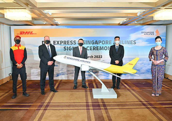 Foto Singapore Airlines y DHL amplían su colaboración con cinco aviones de carga Boeing 777.
